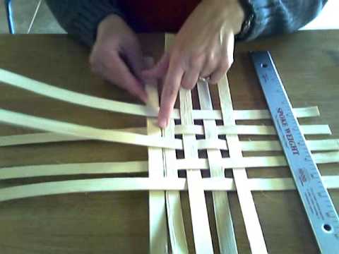 Basket Weaving Video #3 Weave a basic square or rectangular basket base