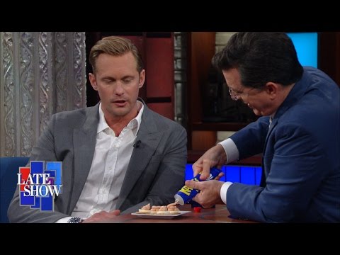 Alexander Skarsgård Challenges Stephen To Eat Swedish Fish Eggs