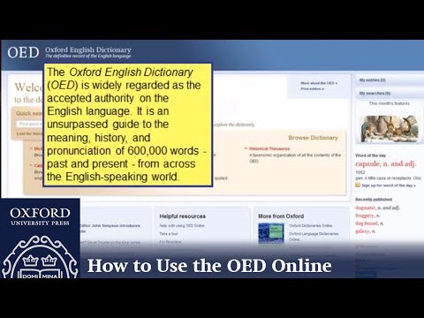 Oxford English Dictionary Online: A Short Guide