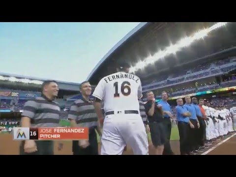 Miami Marlins 2016 Opening Day player introductions