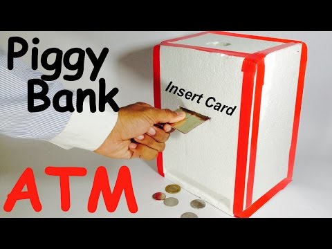 How to Make Piggy Bank ATM Machine at Home | DIY Craft for Kids