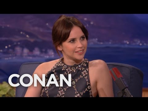 Felicity Jones' Very Sweaty Golden Globes  - CONAN on TBS