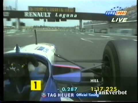 F1 1995 French GP Damon Hill vs Michael Schumacher Fight For Pole Position