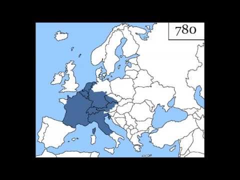 Map of Frankish Empire - Frankish Expansion (481-870)