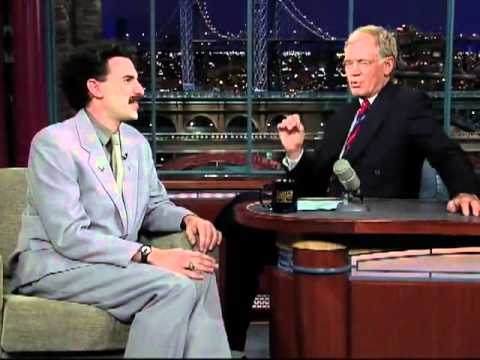 David Letterman - Borat (Full Interview) HD