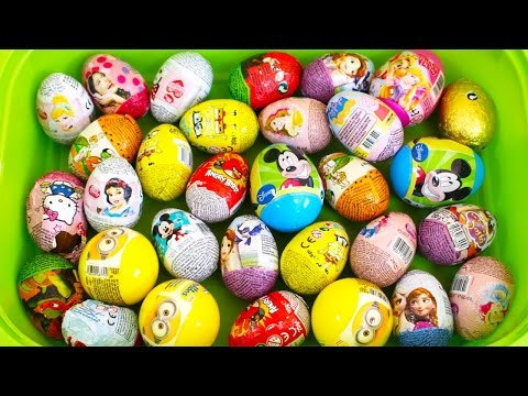 37 Huevos Sorpresa de Peppa Pig Mickey Mouse Bob Esponja Frozen Princesas Kinder