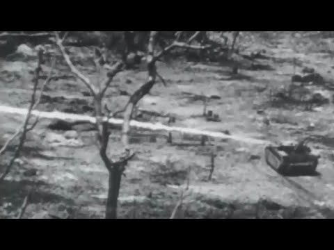 US Marines Intense Combat Footage Battle of Peleliu and Ngesebus Island WW2 w/ Sound