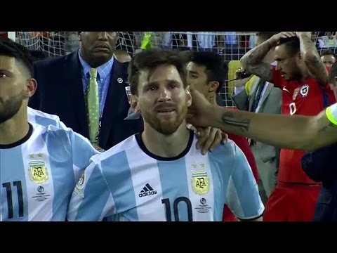 Lionel Messi emotional after heartbreaking loss in 2016 Copa America final