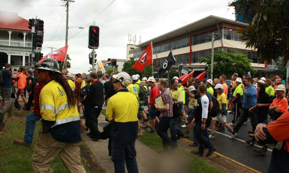 The 2nd of May 2014 Brisbane anti-fascist action brought construction workers from the CFMEU, BLF and ETU unions together with anarchists, Trotskyist Platform, Socialist Alliance and other anti-racists.

Countering divisive racism and shutting down the far-right is crucial for uniting the workers in the class struggle.