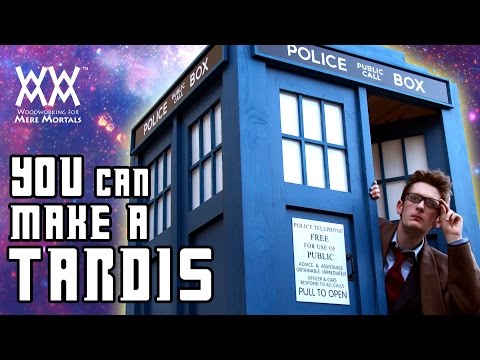 How to build a TARDIS! Limited tools needed. Free plans.