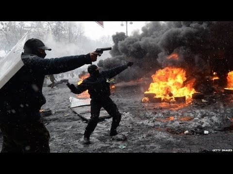 PM MYKOLA AZAROV 'PROVOCATEURS RESPONSIBLE NOT POLICE' FOR 2 DEATHS IN LIEV CLASHES - BBC NEWS