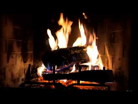 Classic Yule Log Fireplace with Crackling Fire Sounds (HD)