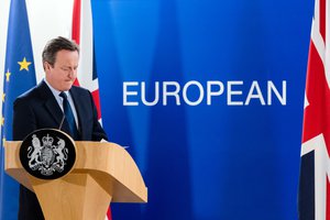 British Prime Minister David Cameron addresses the media following the Brexit referendum during an EU summit in Brussels on Tuesday, June 28, 2016.