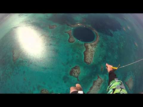 Skydiving into the Blue Hole, Belize