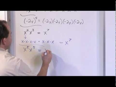 Natural Number Exponents - Sample Video Clip - Algebra 1 Tutor Vol 2