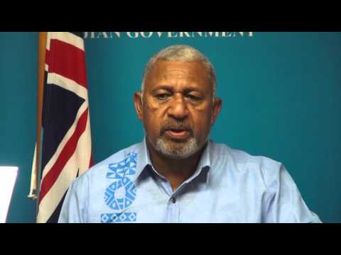 Fijian Prime Minister Voreqe Bainimarama's address to the nation, cyclone Winston relief efforts