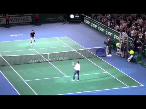 Zlatan Ibrahimovic plays tennis with Novak Djokovic HD