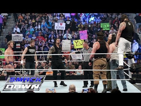 Roman Reigns, Dean Ambrose & Chris Jericho vs. Bray Wyatt, Harper & Rowan: SmackDown, Jan. 28, 2016