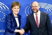 Nicola Sturgeon eu schulz brussels scotland memberhip