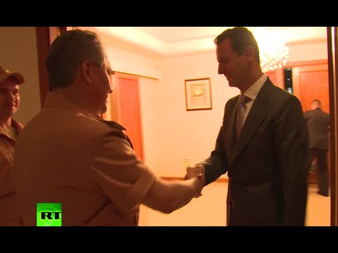 RAW: Russian defense minister meets Assad, inspects Khmeimim airbase in Syria