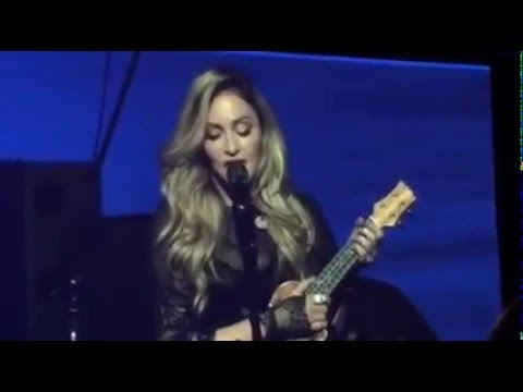 Madonna singing LA VIE EN ROSE at Sean Penn’s JPHRO ‪#‎HelpHaitiHome‬ event in Beverly Hills