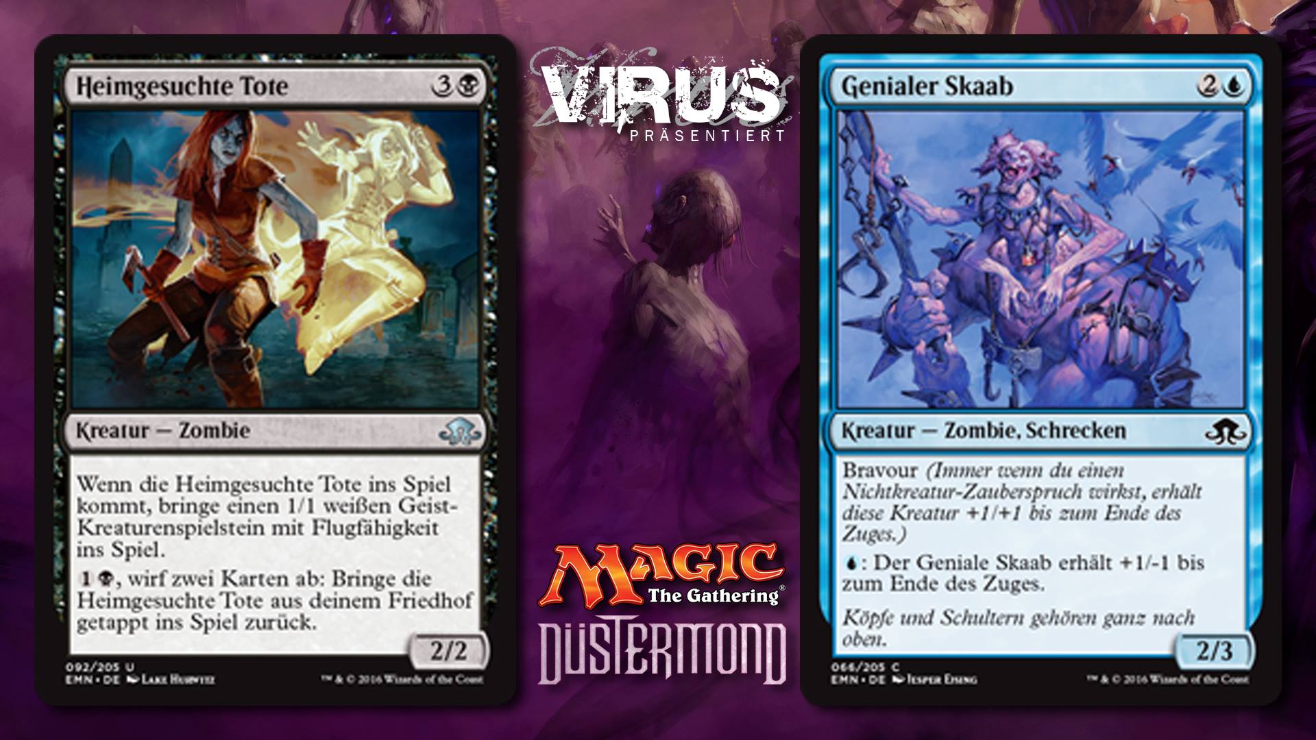 Haunted Dead and Ingenious Skaab; VIRUS Magazine spoilers from Wizards of the Coast for Magic: The Gathering set Eldritch Moon