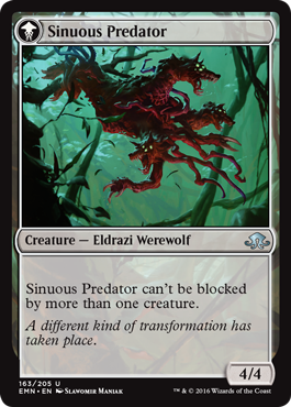 Sinuous Predator; spoilers from Wizards of the Coast for Magic: The Gathering set Eldritch Moon