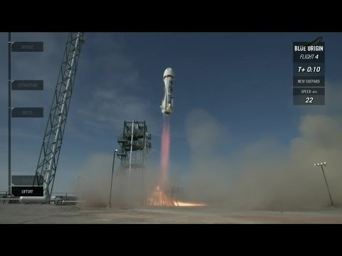 Launch of Blue Origin's Fourth Developmental Flight