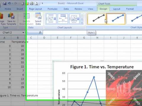 Easy Way to Make a Graph on Excel FROM SCRATCH - Excel 2007 or 2010