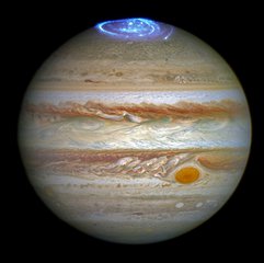 Astronomers are using NASA's Hubble Space Telescope to study auroras — stunning light shows in a planet's atmosphere — on the poles of the largest planet in the solar system, Jupiter.