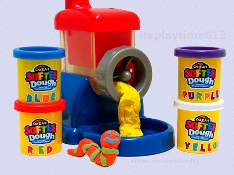 Cra-Z-Art SOFTEE Dough Magic DOUGH Machine Mix'n Fun Learning Colors - itsplaytime612