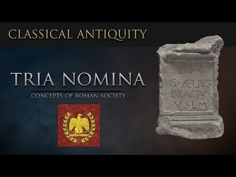 Concepts of Classical Antiquity: Tria Nomina (Roman Society)