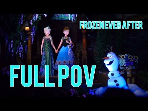 Frozen Ever After low light ride-through in Norway Pavilion at Epcot