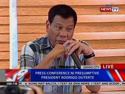 NTVL: Press conference ni Presumptive President Rodrigo Duterte