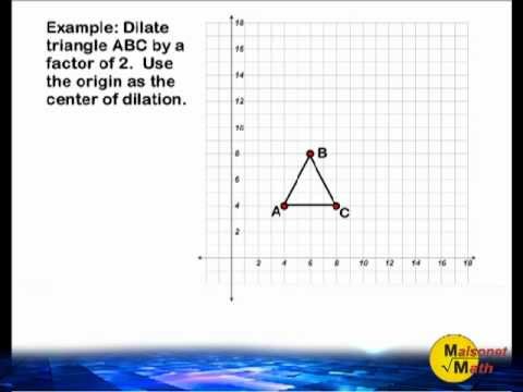 Dilation Of Objects On The Coordinate Plane