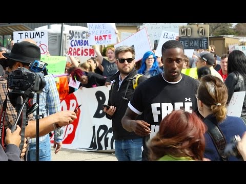 DONALD TRUMP RALLY FREE HUGS vs BERNIE SANDERS RALLY FREE HUGS