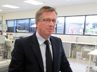 Mayne Pharma CEO Scott Richards in the Mayne Pharma labs in Adelaide.