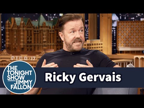 Ricky Gervais Attempts the Most Impressions in 30 Seconds