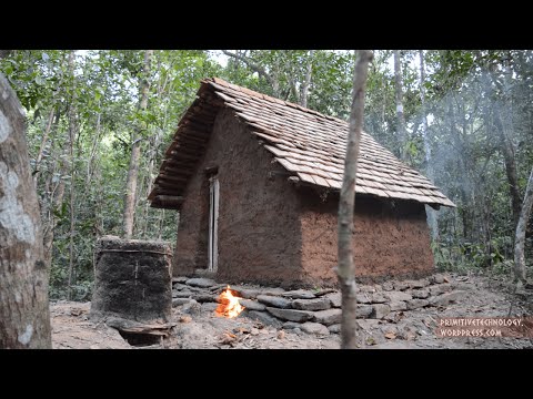 Building a tiled roof hut