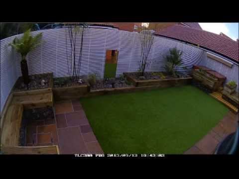 Landscaping a contemporary designed Garden time lapse.