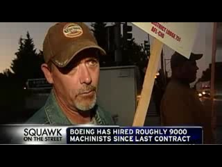 CNBC news: Boeing machinists Strike 09/08/08