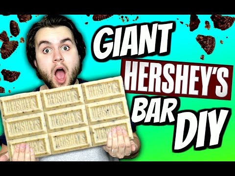 DIY Giant Hershey's Cookies & Cream Bar! | How To Make A HUGE White Chocolate Oreo Candy Bar!