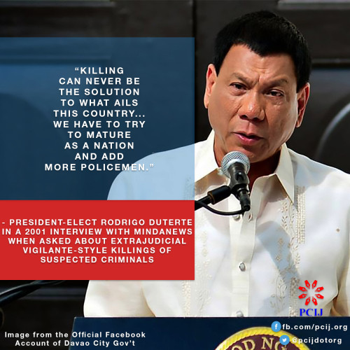 Duterte on Killings