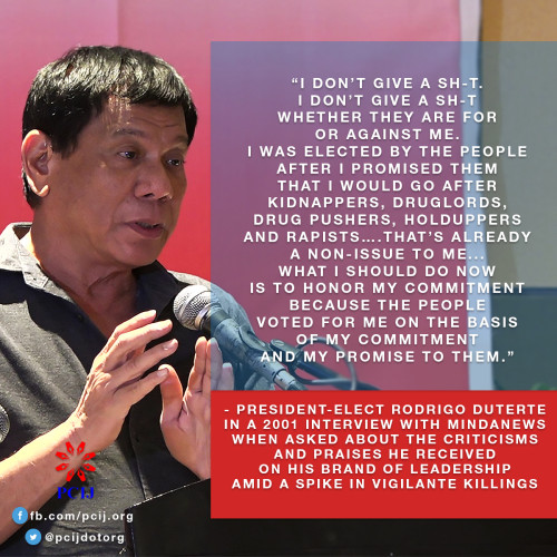 Duterte on Leadership . PCIJ:MindaNews