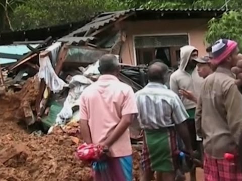 Raw: Rains Cause Deadly Landslides in Sri Lanka