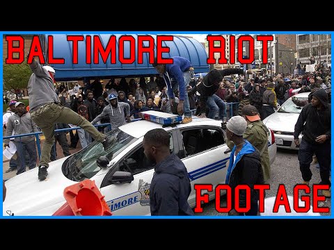 Craziest Baltimore Riot Footage - Freddie Gray Protesters Go Violent