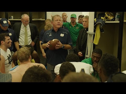 Notre Dame Football Coach Brian Kelly Leads Emotional Team Huddle | Episode 2 Preview