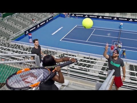 Tennis Trick Shots ft. Serena Williams | Dude Perfect