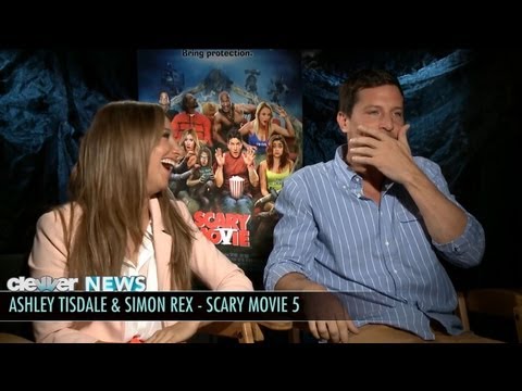 Ashley Tisdale and Simon Rex - Scary Movie 5 Interviews!