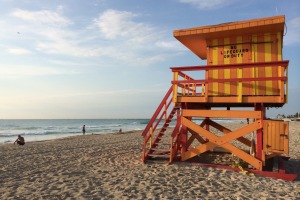 The lifeguard tower at South Beach.